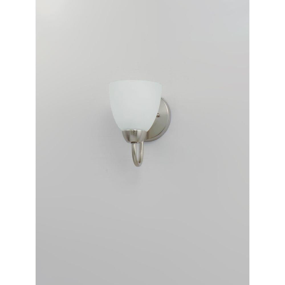 Maxim Lighting 11381FTSN Axis 1 Light Satin Nickel Bath Vanity Wall Light unlit front view