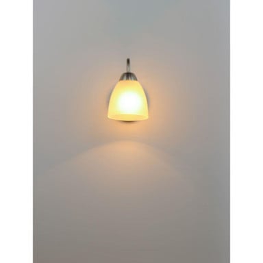 Maxim Lighting 11381FTSN Axis 1 Light Satin Nickel Bath Vanity Wall Light illuminated on wall