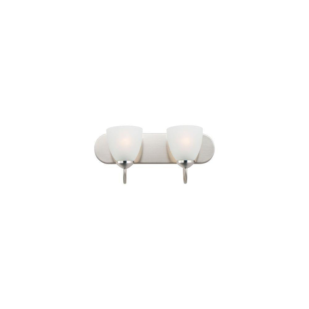 Maxim Lighting 11382FTSN Axis 2 Light 18 inch Satin Nickel Bath Vanity Wall Light - White Background