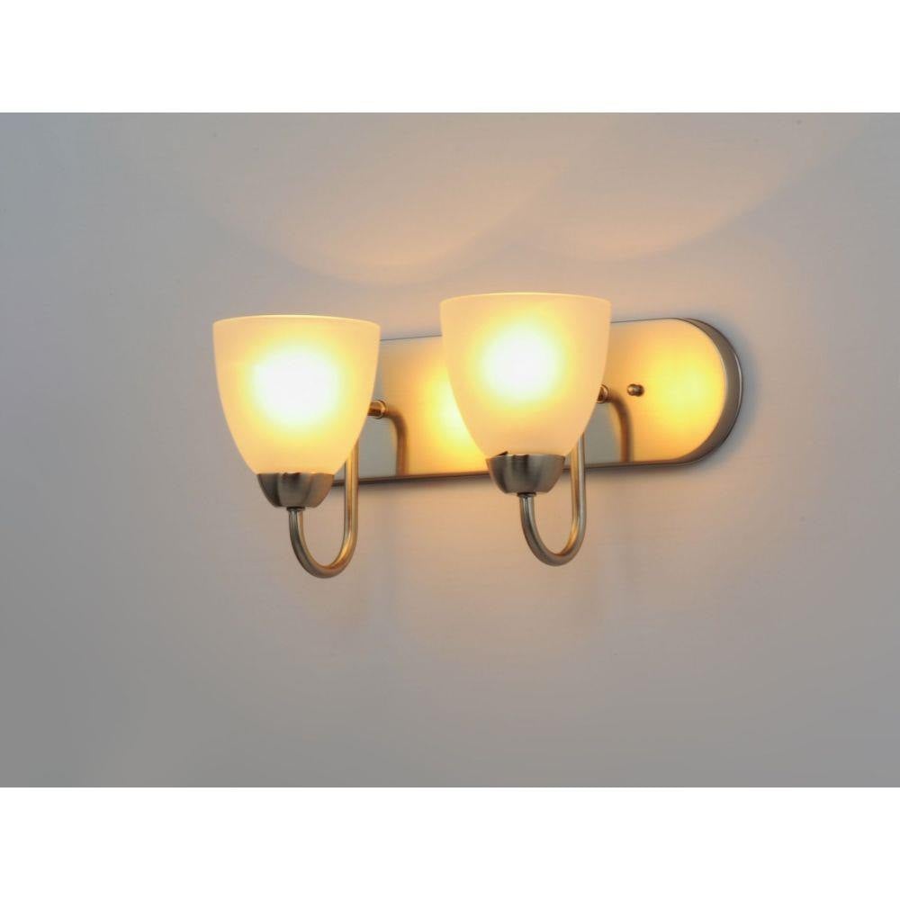 Maxim Lighting 11382FTSN Axis 2 Light Satin Nickel Bath Vanity Wall Light - Illuminated