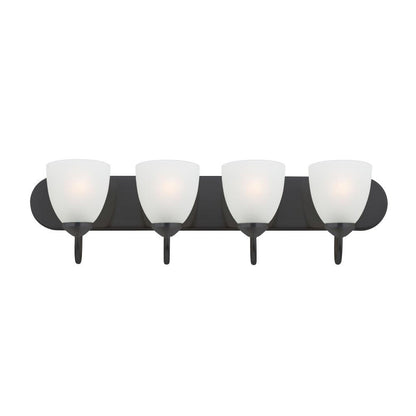 Maxim Lighting 11384FTBK Axis 4 Light 30 Inch Black Bath Vanity Wall Light