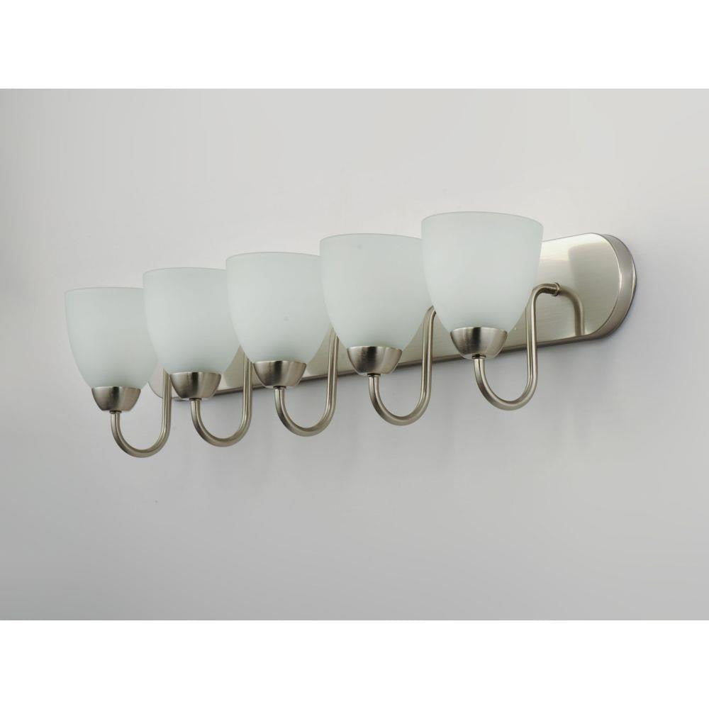Maxim Lighting 11385FTSN Axis 5 Light 36 inch Satin Nickel Bath Vanity Wall Light - Angle View