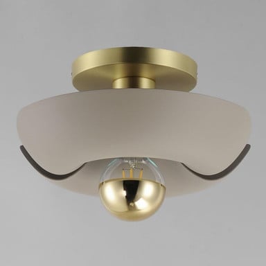 Maxim Lighting 11390WTSBR Poppy Flush Mount Ceiling Light - Alternate Angle View