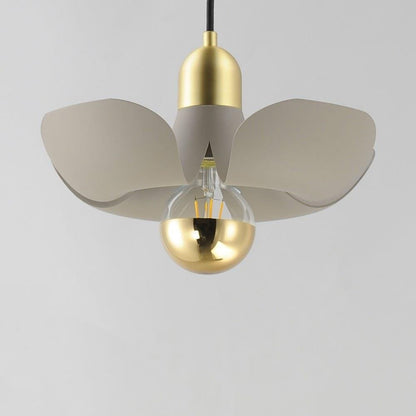 Maxim Lighting 11391SGSBR Poppy 1 Light Storm Grey Satin Brass Pendant Ceiling Light - Close-Up Front