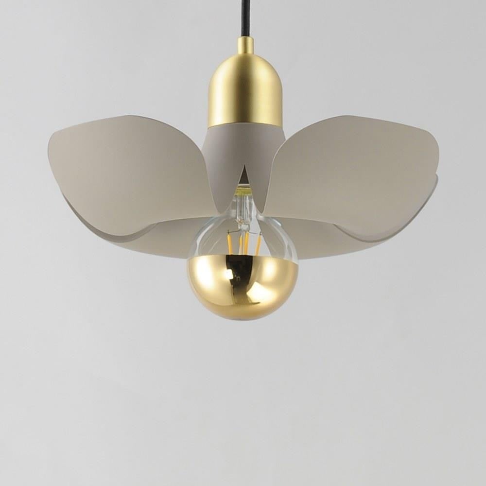 Maxim Lighting 11391WTSBR Poppy Pendant Close-Up Front View