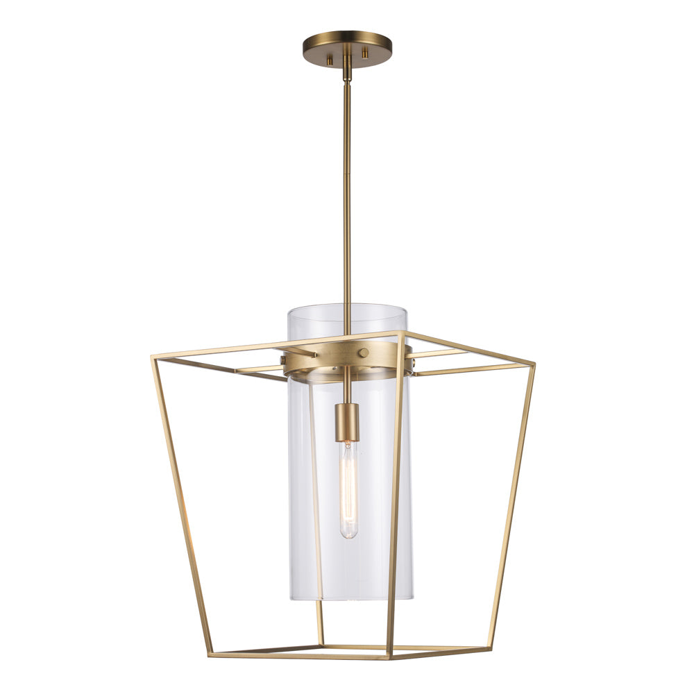Trans Globe Lighting 11392 AG antique gold pendant light side view