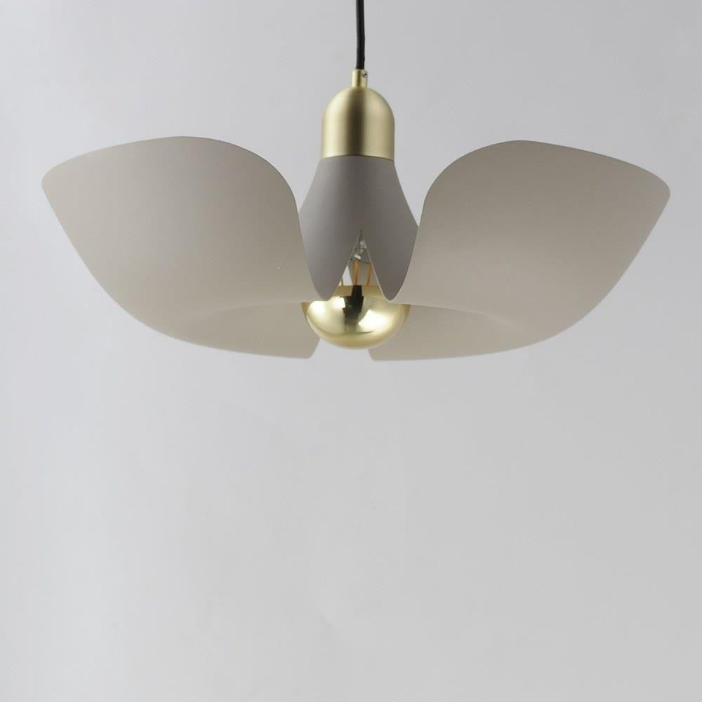 Maxim Lighting 11392SGSBR Poppy Silver Gold Satin Brass Pendant - Close Up View