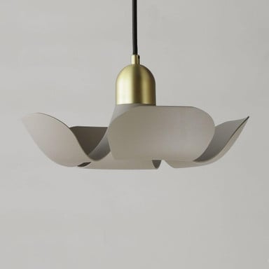 Maxim Lighting 11394SGSBR Poppy Pendant Side View Silver Gold/Satin Brass Finish