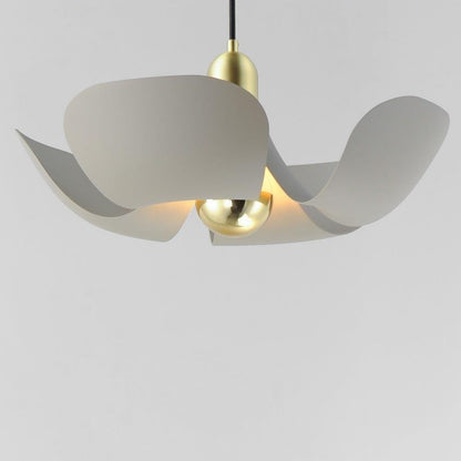 Maxim Lighting 11394SGSBR Poppy Pendant Close-Up Detail Silver Gold/Satin Brass Finish