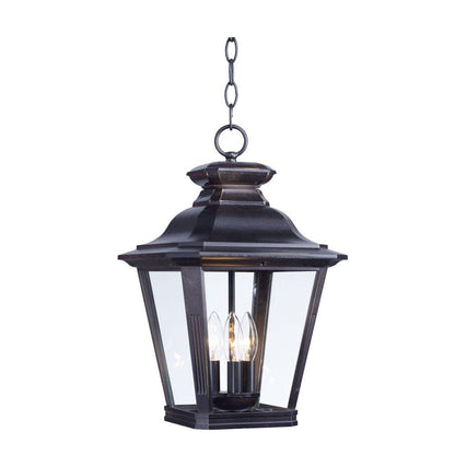Maxim Lighting 1139CLBZ Knoxville 3 Light Bronze Outdoor Pendant Lantern on White Background