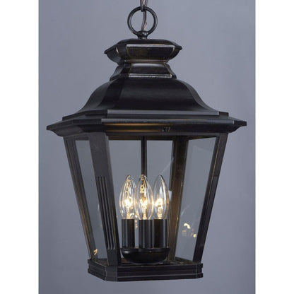 Maxim Lighting 1139CLBZ Knoxville 3 Light Bronze Outdoor Pendant Lantern on Grey Background