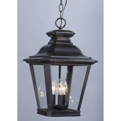 Maxim Lighting 1139CLBZ Knoxville 3 Light Bronze Outdoor Pendant Lantern Close Up