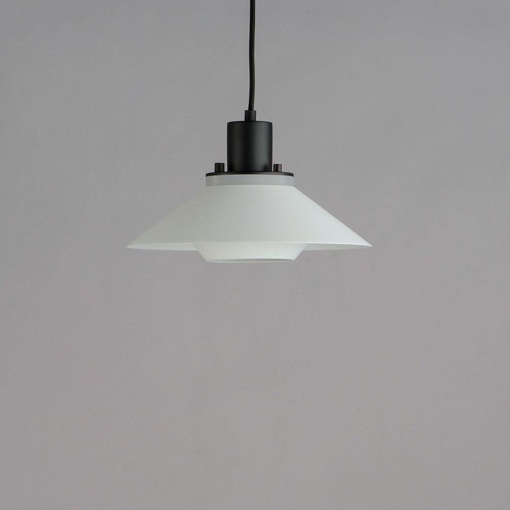 Maxim Lighting 11410BKWT Oslo Pendant - Angled View Lit