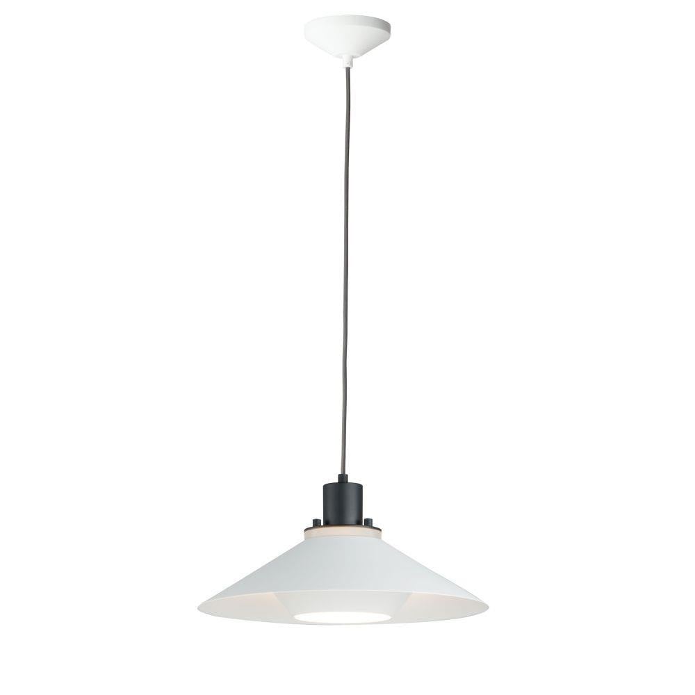 Maxim Lighting 11412BKWT Oslo 1 Light Pendant Ceiling Light in Matte White and Matte Black