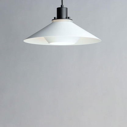 Maxim Lighting 11412BKWT Oslo Pendant Light Close Up Detail Showing Empire Shade