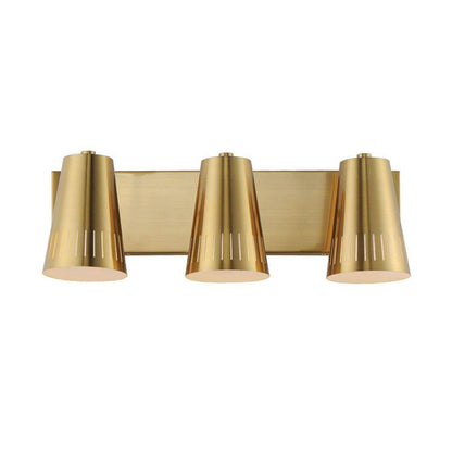 Maxim Lighting 11433NAB Helsinki 3 Light Natural Aged Brass Bath Vanity Wall Light - Front View White Background