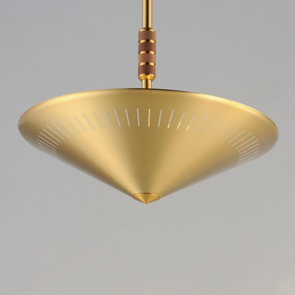 Maxim Lighting 11434NAB Helsinki Pendant - Upward Angle View of Conical Shade