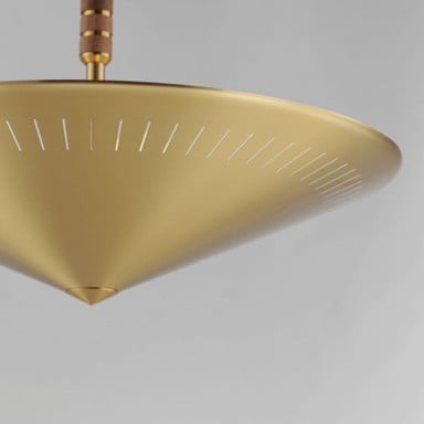 Maxim Lighting 11434NAB Helsinki Pendant - Perforated Brass Shade Detail