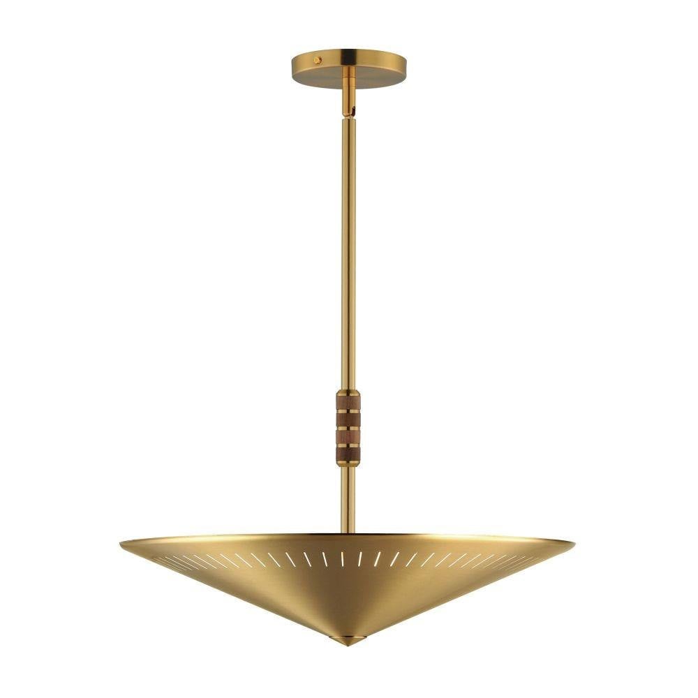 Maxim Lighting 11436NAB Helsinki 3 Light Natural Aged Brass Pendant Ceiling Light - Full View with Canopy