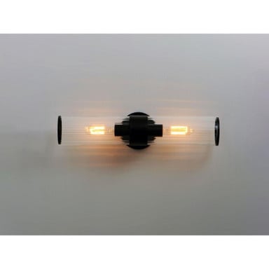 Maxim Lighting 11472CRBK Crosby 2 Light Black Wall Sconce Lit