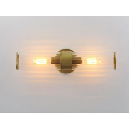 Maxim Lighting Crosby 2 Light Satin Brass Wall Sconce Lit