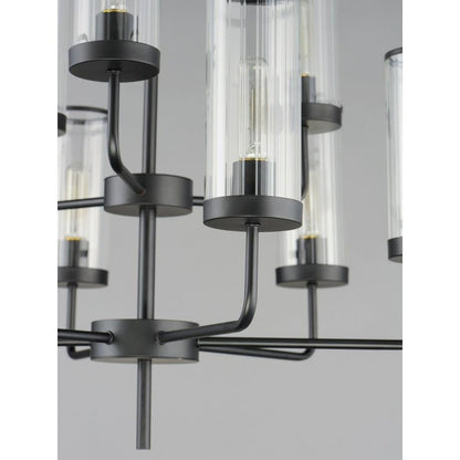 Maxim Lighting 11479CRBK Crosby 9 Light Black Chandelier - Close Up View