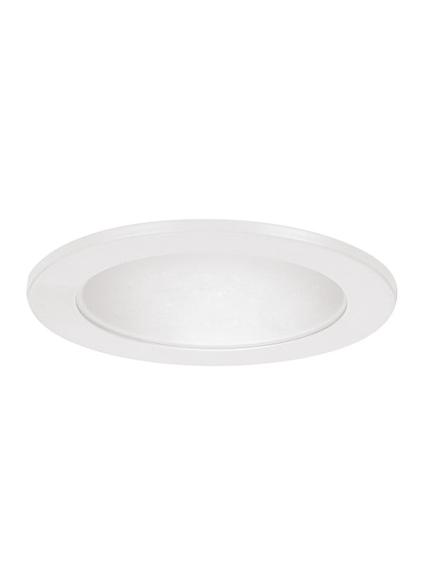 Generation Lighting 1152AT-15 white recessed shower trim with frosted glass lens