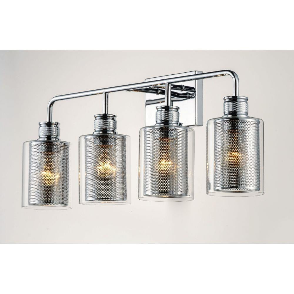 Maxim Lighting 11534CLPC Filigree 4 Light Polished Chrome Bath Vanity Wall Sconce Side View