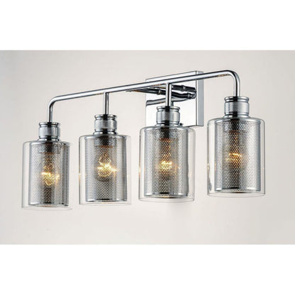 Maxim Lighting 11534CLPC Filigree 4 Light Polished Chrome Bath Vanity Wall Sconce Side View