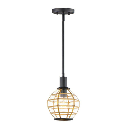 Maxim Lighting 11541BKBUB Heirloom 1 Light 7.5 Inch Black Burnished Brass Mini Pendant Ceiling Light
