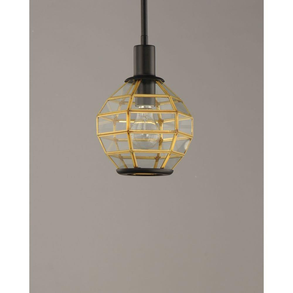 Maxim Lighting 11541BKBUB Heirloom Mini Pendant Globe Shade Side View