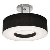 AFX Lighting MCF1214MB-BKSF 12-in 25W Montclair Semi Flush Mount, 2-Light, E26, 120V, Black