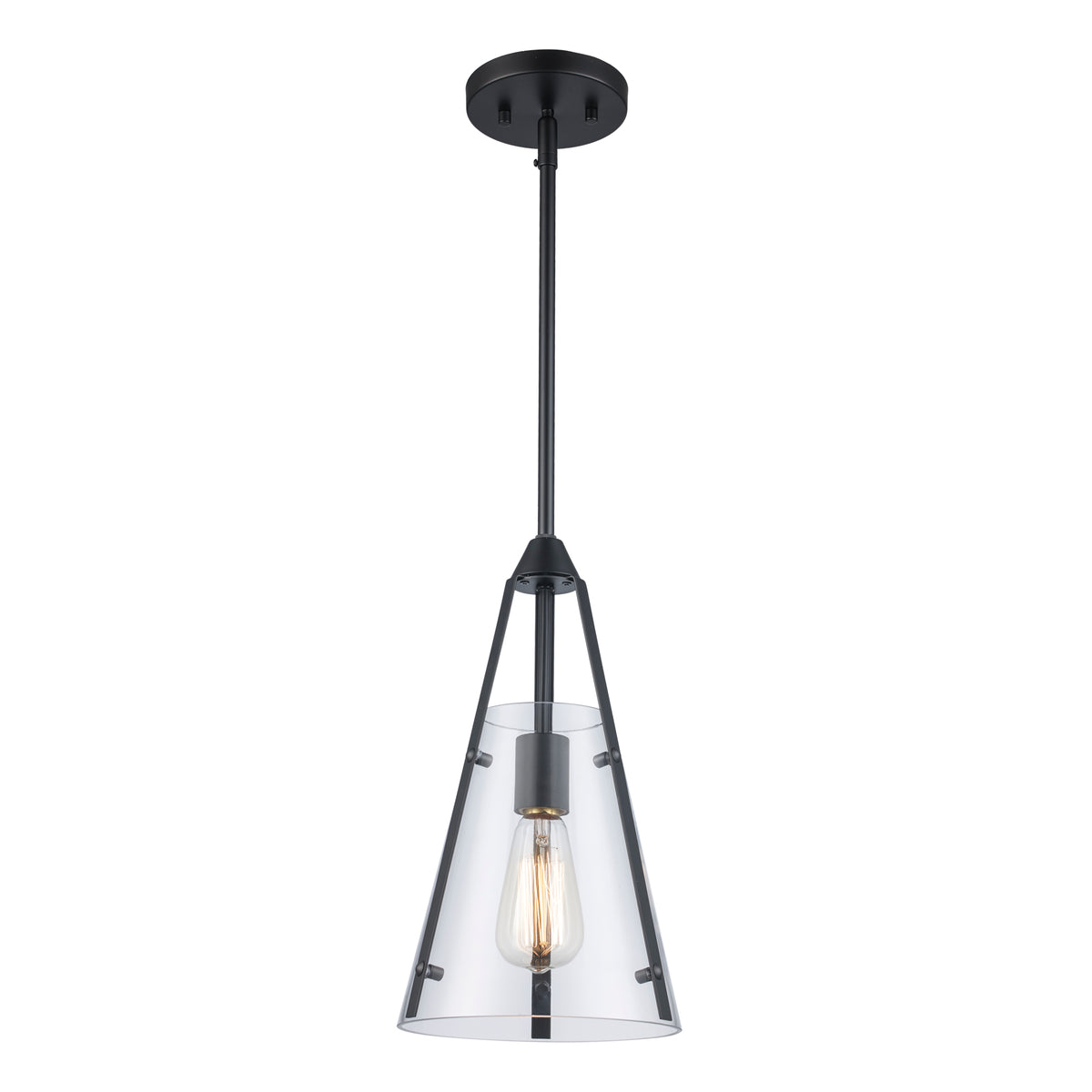 Trans Globe Lighting 11581 BK Armani 1 Light 8 inch Black Pendant Ceiling Light