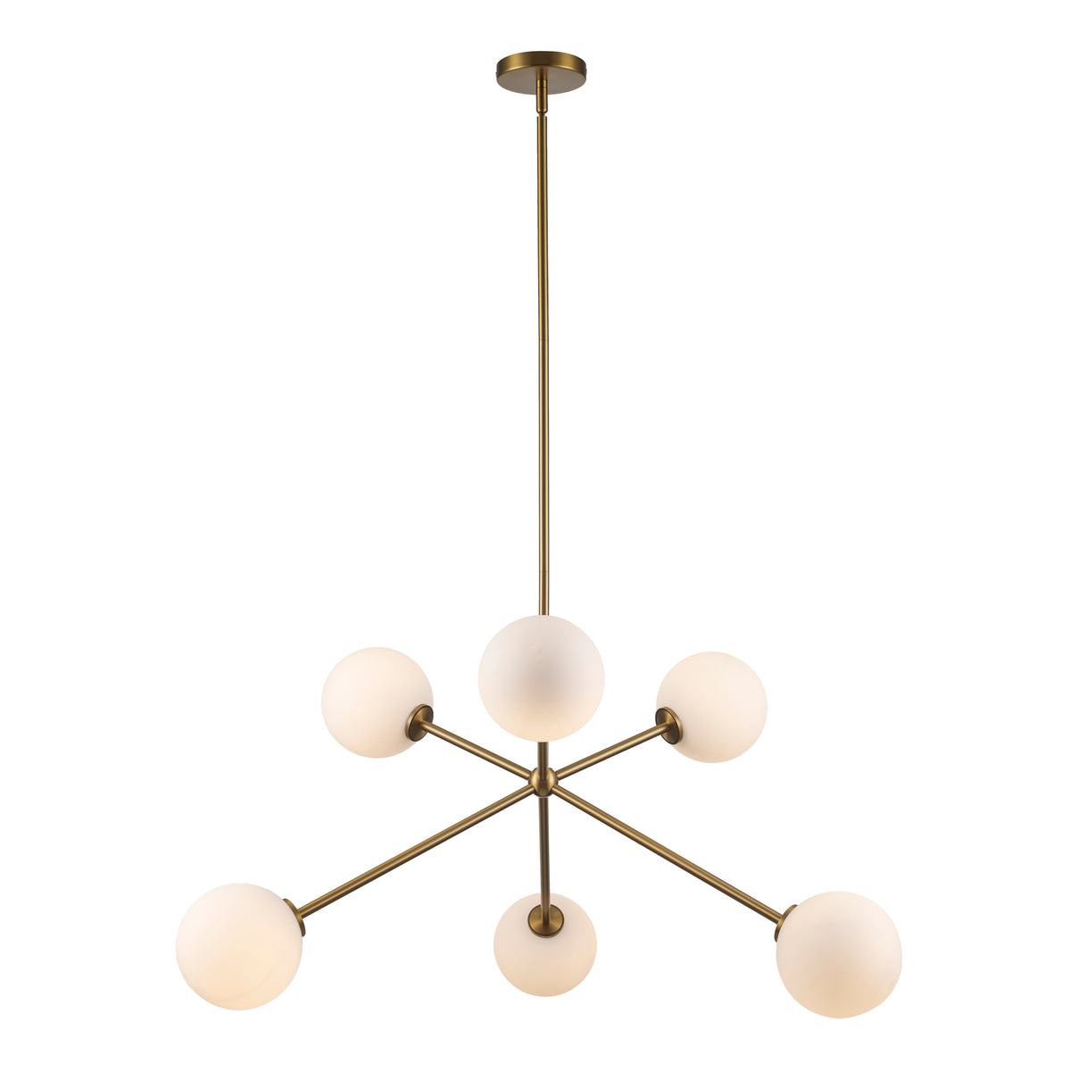 Trans Globe Lighting 11616 AG Haskell 6 Light Antique Gold Pendant Ceiling Light