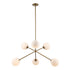 Trans Globe Lighting 11616 AG Haskell 6 Light Antique Gold Pendant Ceiling Light