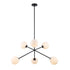 Trans Globe Lighting 11616 BK Haskell 6 Light Black Chandelier Ceiling Light