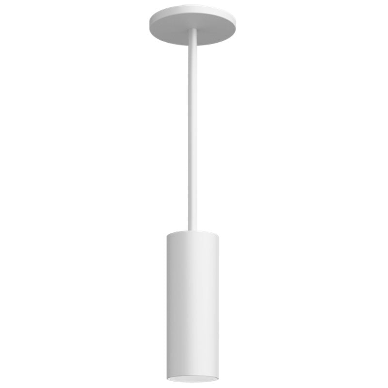 Visual Comfort Architectural ENCY3RP-L279271D-UNV-AW 3" 27W Fixed White Cylinder Pendant Mount LED Ceiling Light - Brushed Aluminum Reflector - CCT 2700K - Beam Spread: 18°