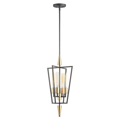 Maxim Lighting 11654BKSBR Wings 4 Light 12 inch Pendant in Black/Satin Brass - Full Product View