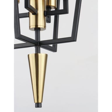 Maxim Lighting 11654BKSBR Wings Pendant - Bottom Satin Brass Finial Detail