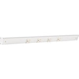 Task Lighting APT24-4WWT-6PK 24" Slim Profile Angled Power Strip, 4 Single White Receptacles, White Finish - 6 Pack