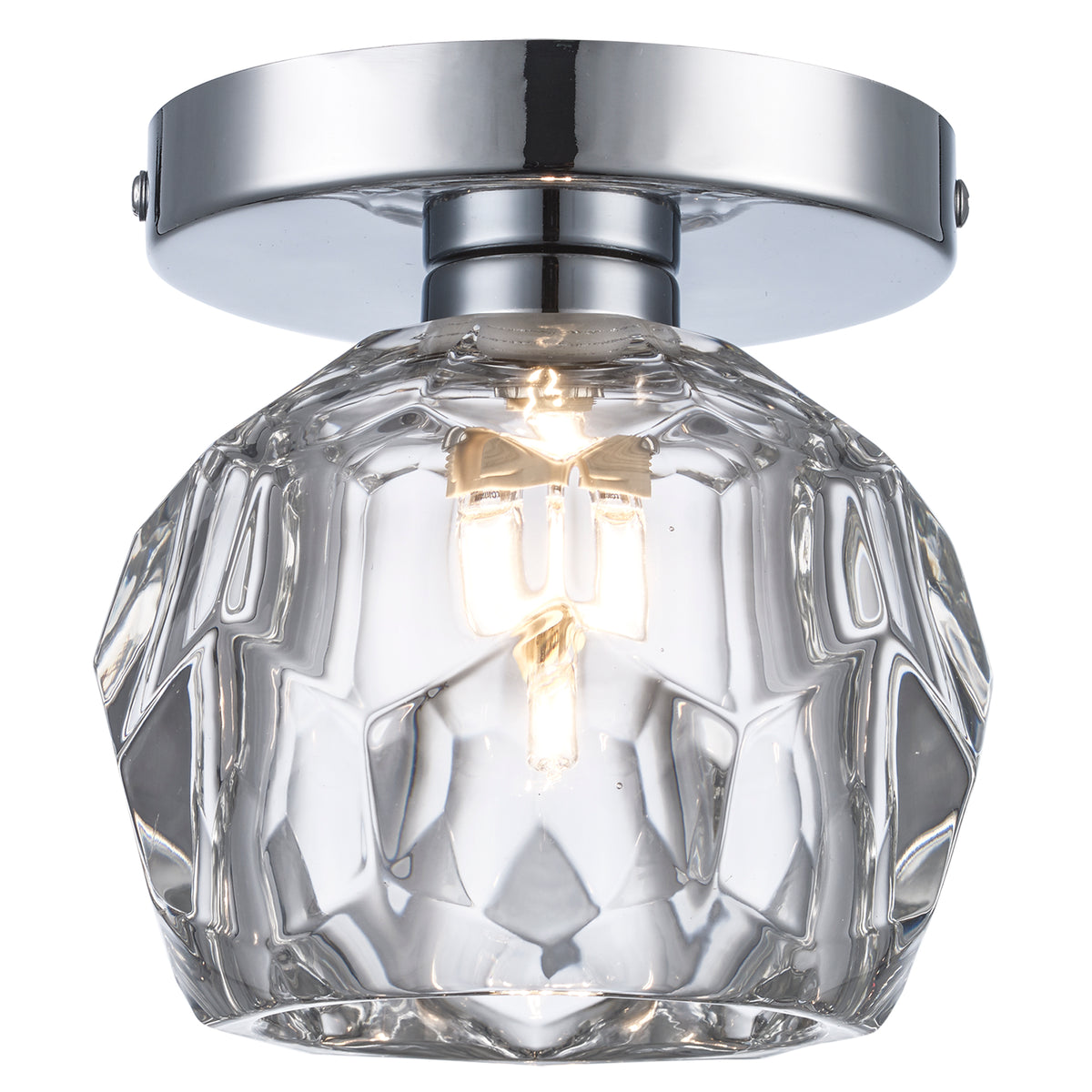 Trans Globe Lighting 11660 PC Fitz semi-flush mount ceiling light in polished chrome