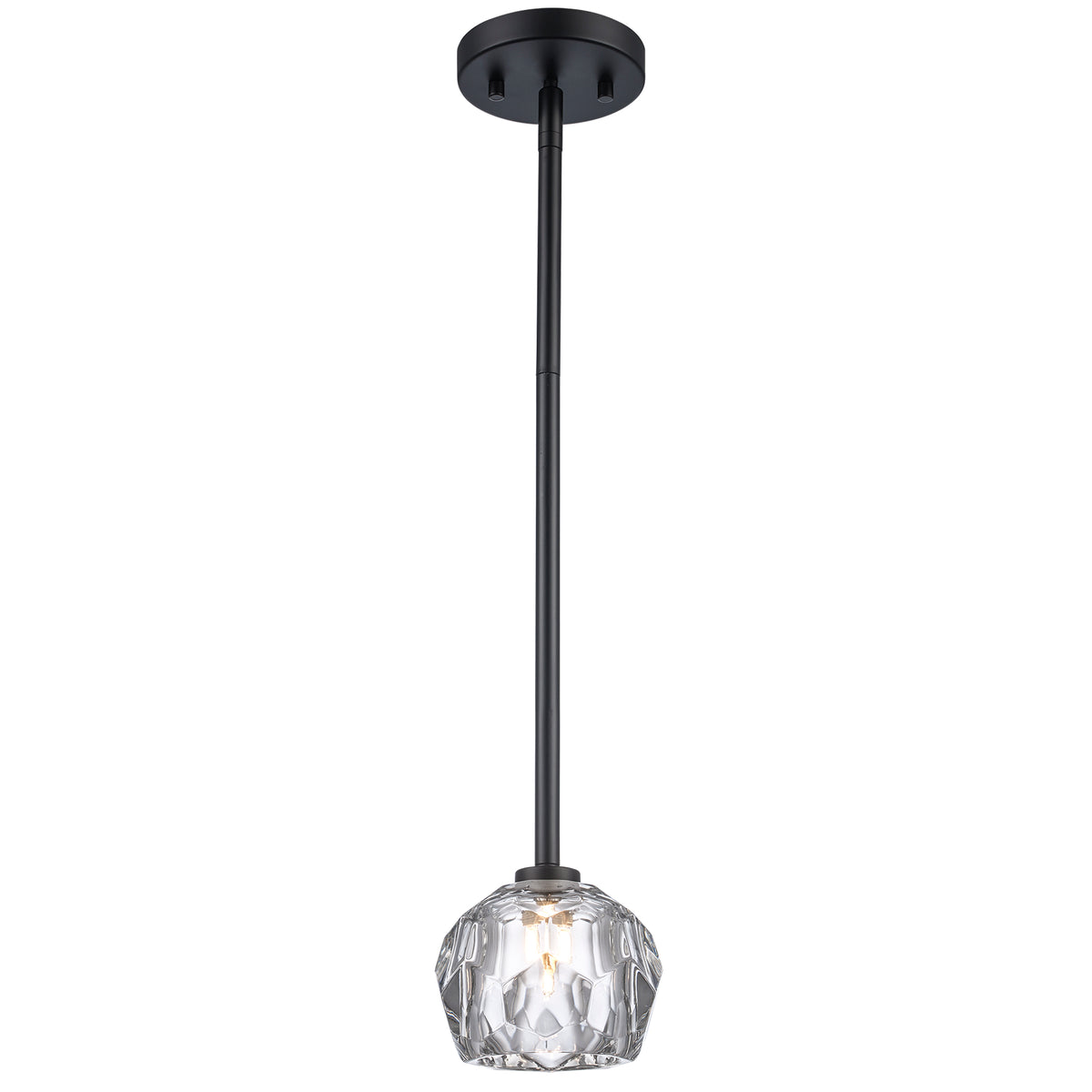 Trans Globe Lighting 11661 BK Fitz 1 Light Black Pendant Ceiling Light