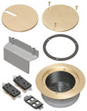 Arlington FLBC5570MB Recessed Cover Kit with Two Receptacles for New Concrete, Brass