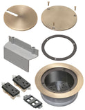 Arlington FLBC5570AB Recessed Cover Kit with Two Receptacles for New Concrete, Bronze