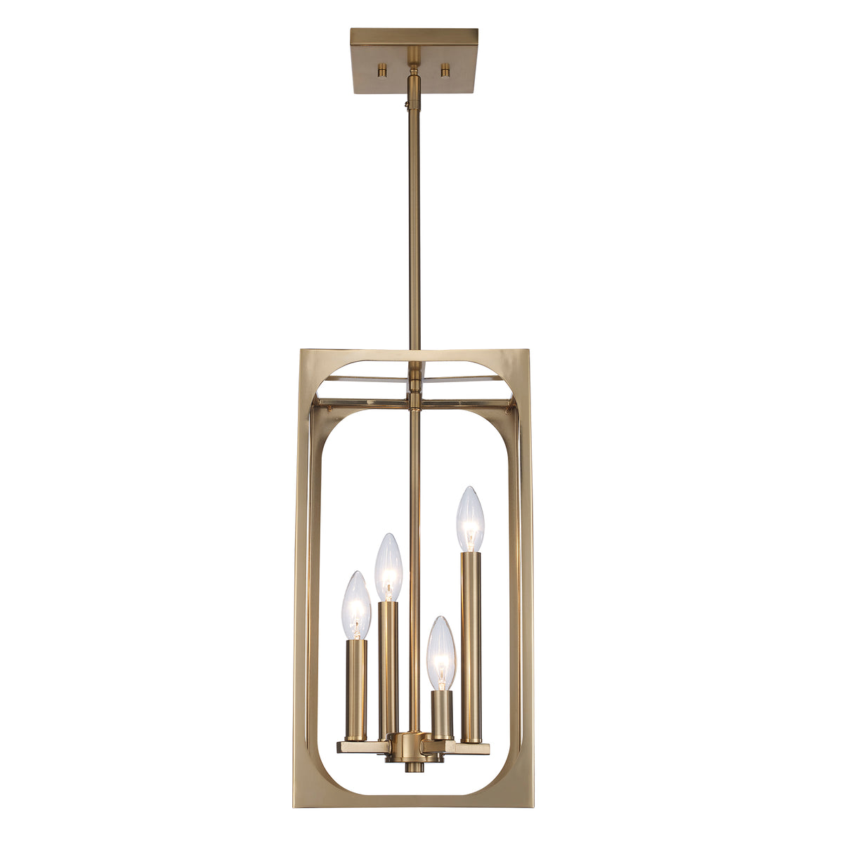 Trans Globe Lighting 11714 AG Ruby Ridge 4 Light Antique Gold Pendant Ceiling Light