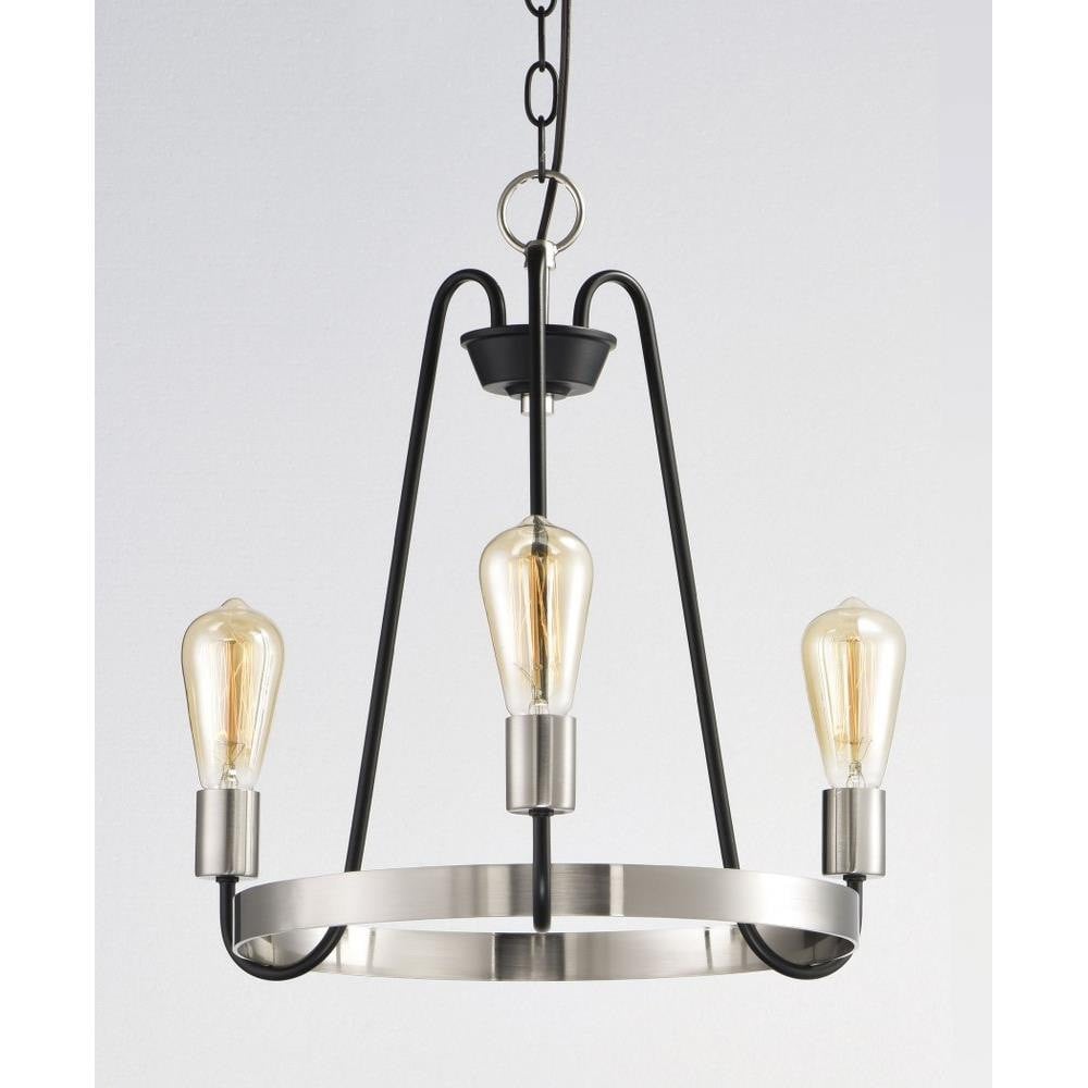 Maxim Lighting 11733OIAB Haven 3 Light Chandelier - Full View with Exposed Bulbs