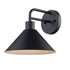 Trans Globe Lighting 11760 BK Roscoe black wall sconce angle view