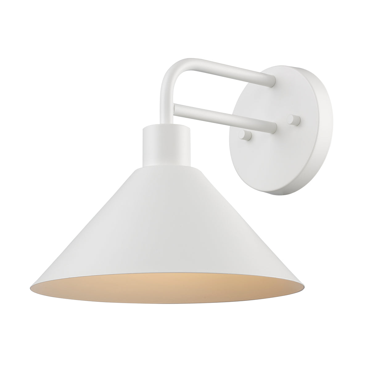 Trans Globe Lighting 11760 WH Roscoe 1 Light White Wall Lantern angle view