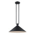 Trans Globe Lighting 11762 BK Roscoe black pendant ceiling light angle view