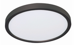 AFX Lighting EGRF1625LAJD1BK Edge 16 Inch LED CCT Flush Mount In Black With White Acrylic Diffuser